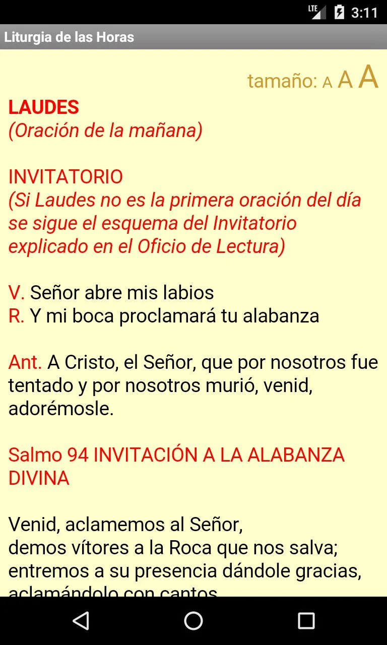 Liturgia de las Horas screenshot